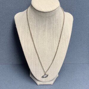 Philadelphia Eagles Emblem Necklace 20 In Chain Pendant Sports Fan Gray Silver